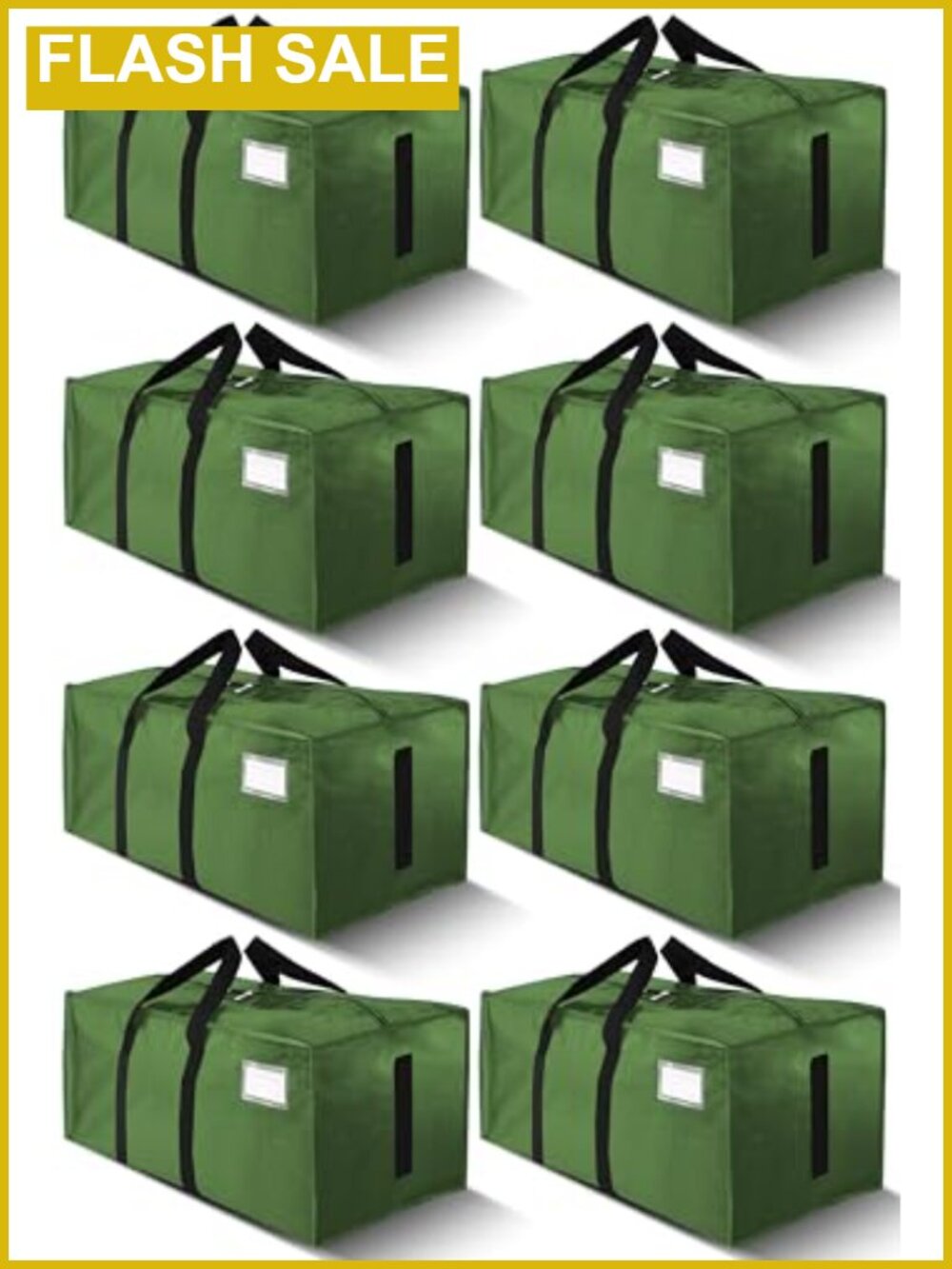 Heavy Duty Moving Bags 200lb Load Water-Resistant Storage Totes 8 Pack